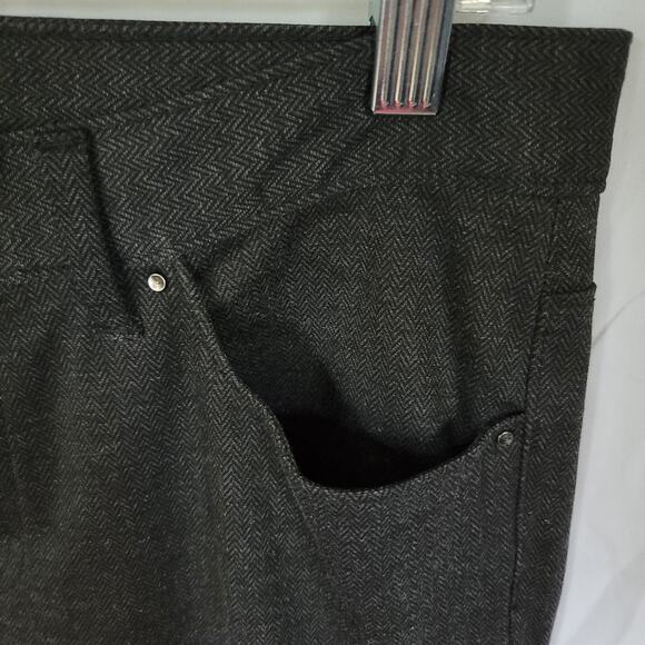 Calvin Klein Dark Gray Herringbone Slim Trouser Classic Dress Pants Size 30 x 30 - Picture 5 of 15